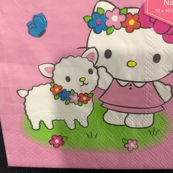Sanrio Hello Kitty Baby Lamb Pink Spring Set of 40 Beverage Napkins New Package - Picture 4 of 10